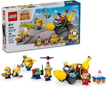 Фото LEGO Minions Посіпаки й банановий автомобіль (75580)