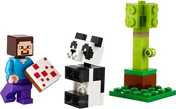 Фото LEGO Minecraft Стів і дитинча панди (30672)