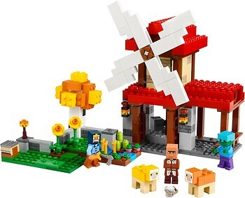 Фото LEGO Minecraft Ферма з вітряком (21262)