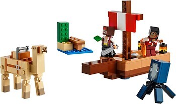 Фото LEGO Minecraft Подорож на піратському кораблі (21259)