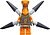 Фото LEGO Ninjago Viper Flyer - Light Bluish Gray Bar Holders (njo849)