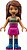 Фото LEGO Friends Andrea - Dark Pink Skirt, Black Top with Gold Mesh (frnd296)