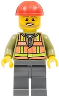 Фото LEGO City Railway Worker - Light Orange Safety Vest (trn239)