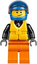 Фото LEGO City Xtreme Powerboat Driver - Male, Brown Dimple, Black Racing Jacket (cty0542)