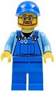 Фото LEGO City Worker - Male, Overalls with Tools in Pocket, Beard and Glasses (cty0544)