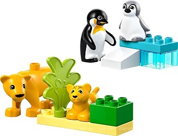 Фото LEGO Duplo Сімейства диких тварин: Пінгвіни та Леви (10442)