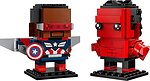 Фото LEGO BrickHeadz Капитан Америка и Красный Халк (40668)