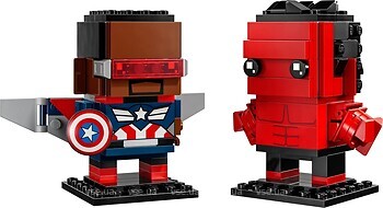 Фото LEGO BrickHeadz Капитан Америка и Красный Халк (40668)