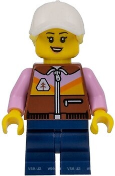 Фото LEGO City Dirt Bike Rider - Female, White Cap, Bright Light Yellow Ponytail Hair (cty1529)