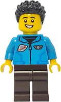 Фото LEGO City Cozy House Resident - Male, Dark Azure Jacket with Classic Space Logo (cty1583)