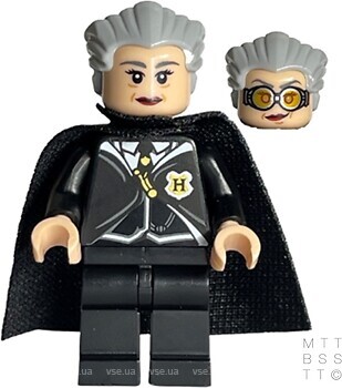 Фото LEGO Harry Potter Madam Rolanda Hooch - Black Outfit, Light Nougat Head, Spongy Cape (hp170)