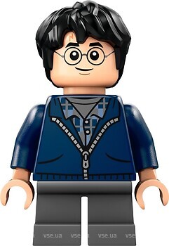 Фото LEGO Harry Potter Harry Potter - Dark Blue Hoodie, Dark Bluish Gray Short Legs (hp495)