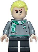 Фото LEGO Harry Potter Draco Malfoy - Slytherin Sweater and Scarf, Black Short Legs (hp520)