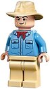 Фото LEGO Jurassic World Dr. Alan Grant - Medium Blue Shirt, Tan Fedora (jw105)