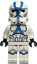 Фото LEGO Star Wars Clone Trooper, 501st Legion (Phase 2) - White Arms, Nougat Head, Helmet with Holes (sw1337)