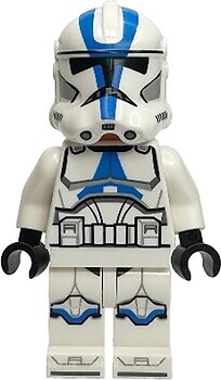 Фото LEGO Star Wars Clone Trooper, 501st Legion (Phase 2) - White Arms, Nougat Head, Helmet with Holes (sw1337)