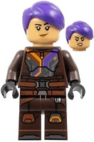 Фото LEGO Star Wars Sabine Wren - Dark Brown Armor, Dark Purple Hair (sw1395)