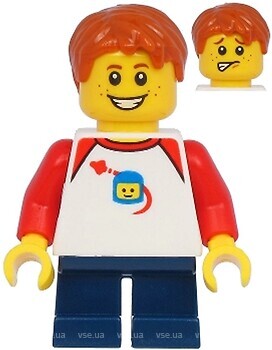 Фото LEGO City Boy - Classic Space Shirt and Red Sleeves (twn397)