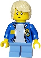 Фото LEGO City Child - Boy, Blue Jacket with Yellow Stripe, Medium Blue Short Legs, Tan Hair (twn436)