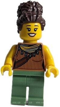 Фото LEGO City Woman - Medium Nougat Tank Top, Should Bag, Dark Brown High Bun (twn442)