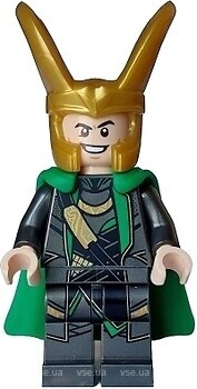 Фото LEGO Super Heroes Loki - Pearl Dark Gray Suit, Flexible Rubber Cape (sh0968)