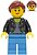 Фото LEGO City Car Driver - Female, Black Leather Jacket, Reddish Brown Hair (cty1283)