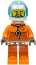 Фото LEGO City Astronaut - Male, Orange Spacesuit with Dark Bluish Gray Lines, Black Angular Beard (cty1063)