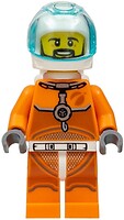 Фото LEGO City Astronaut - Male, Orange Spacesuit with Dark Bluish Gray Lines, Black Angular Beard (cty1063)