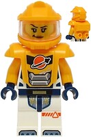 Фото LEGO City Astronaut - Female, Bright Light Orange Helmet, Bright Light Orange Armor with Ingot (cty1754)