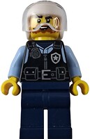Фото LEGO City Police Officer - Male, White Flight Helmet, Trans-Clear Visor, Beard (cty1728)
