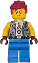 Фото LEGO City Soapbox Race Car Mechanic - Female, Sand Blue Vest, Magenta Messy Hair, Freckles (cty1870)