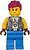 Фото LEGO City Soapbox Race Car Mechanic - Female, Sand Blue Vest, Magenta Messy Hair, Freckles (cty1870)