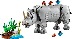 Фото LEGO Creator Дикі тварини: величний носоріг з птахами (31171)