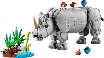 Фото LEGO Creator Дикі тварини: величний носоріг з птахами (31171)