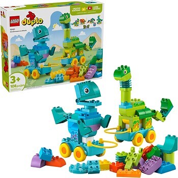 Фото LEGO Duplo Динозаври на колесах 3 в 1 (10451)
