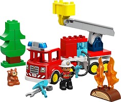 Фото LEGO Duplo Пожежна машина зі шлангом і пожежником (10473)