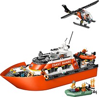 Фото LEGO City Рятувальний катер і гелікоптер берегової охорони (60504)