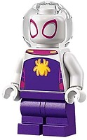 Фото LEGO Super Heroes Ghost-Spider (Gwen Stacy) - Trans-Clear Fishbowl Helmet, Yellow Spider Logo (sh0863)