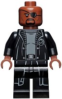 Фото LEGO Super Heroes Nick Fury - Gray Sweater and Black Trench Coat, Shirt Tail (sh0585a)