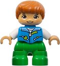 Фото LEGO Duplo Child Boy - Dark Azure Vest, White Shirt, Hearing Aids (47205pb097)