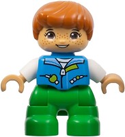 Фото LEGO Duplo Child Boy - Dark Azure Vest, White Shirt, Hearing Aids (47205pb097)