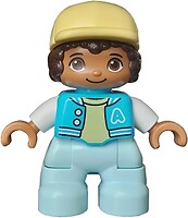 Фото LEGO Duplo Child Boy - Medium Azure Jacket with Capital Letter A, Bright Light Yellow Cap (47205pb099)