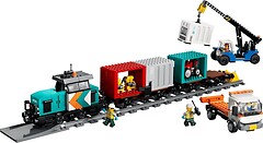 Фото LEGO City Портовий вантажний поїзд із краном і вантажівкою (60509)