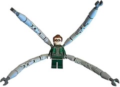 Фото LEGO Super Heroes Dr. Octopus (Otto Octavius) / Doc Ock - Dark Green Suit, Mechanical Arms with Bars (sh0727)