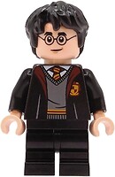 Фото LEGO Harry Potter Harry Potter - Gryffindor Robe Open, Black Medium Legs, Hair Thick and Messy (hp605)