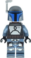 Фото LEGO Star Wars Jango Fett - Nougat Head, Plain Arms, Helmet with Black Detail Lines on Right Side (sw1433)