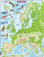 Фото Larsen Мапа Європи з тваринами (K70-UA)