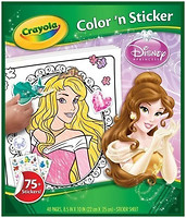 Фото Crayola Книга-розмальовка з наклейками Принцеси (04-0202)