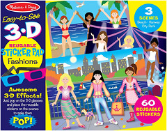 Фото Melissa & Doug Багаторазові 3D наклейки з окулярами Мода (MD9374)