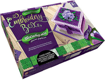 Фото Danko Toys Embroidery box Шкатулка Violet Roses (EMB-01-03)